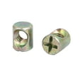 thumbnail image 2 of Unique Bargains M6 x 12mm Cross Dowel Slotted  Nuts 30Pcs for Furniture Bed  Chair Metal, 2 of 4