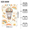 thumbnail image 3 of Bunnies Hot Air Balloons and Rainbows Ring Binder Notebook Journey Note Diary College Ruled Spiral Notebook Study Loose Leaf Paper A5 60 Pages, 3 of 8