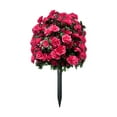 thumbnail image 2 of 2PCS Outdoor Artificial Flowers with Stakes - 22.8" Greenery Shrubs for Garden & Patio, Weatherproof Decorative for Farmhouse, Wedding & Mother's Day Decor, 2 of 5