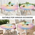 thumbnail image 7 of Dreamy Pastel Sky Round Fitted Tablecloth with Elastic Edge,Dining Table Cover Waterproof,Outdoor Round Tablecloth for Camping,Dining,Indoor and Outdoor, 7 of 7