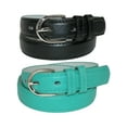 thumbnail image 1 of CTM® Kid's Basic Leather Dress Belt (Pack of 2 Colors), 1 of 3