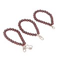 thumbnail image 2 of 3 Pcs 12mm Pearl Phone Chain Three Styles Delicate Color Pearl Mobile Phone Case Key Hanging Chain with Metal Buckle Brown, 2 of 8