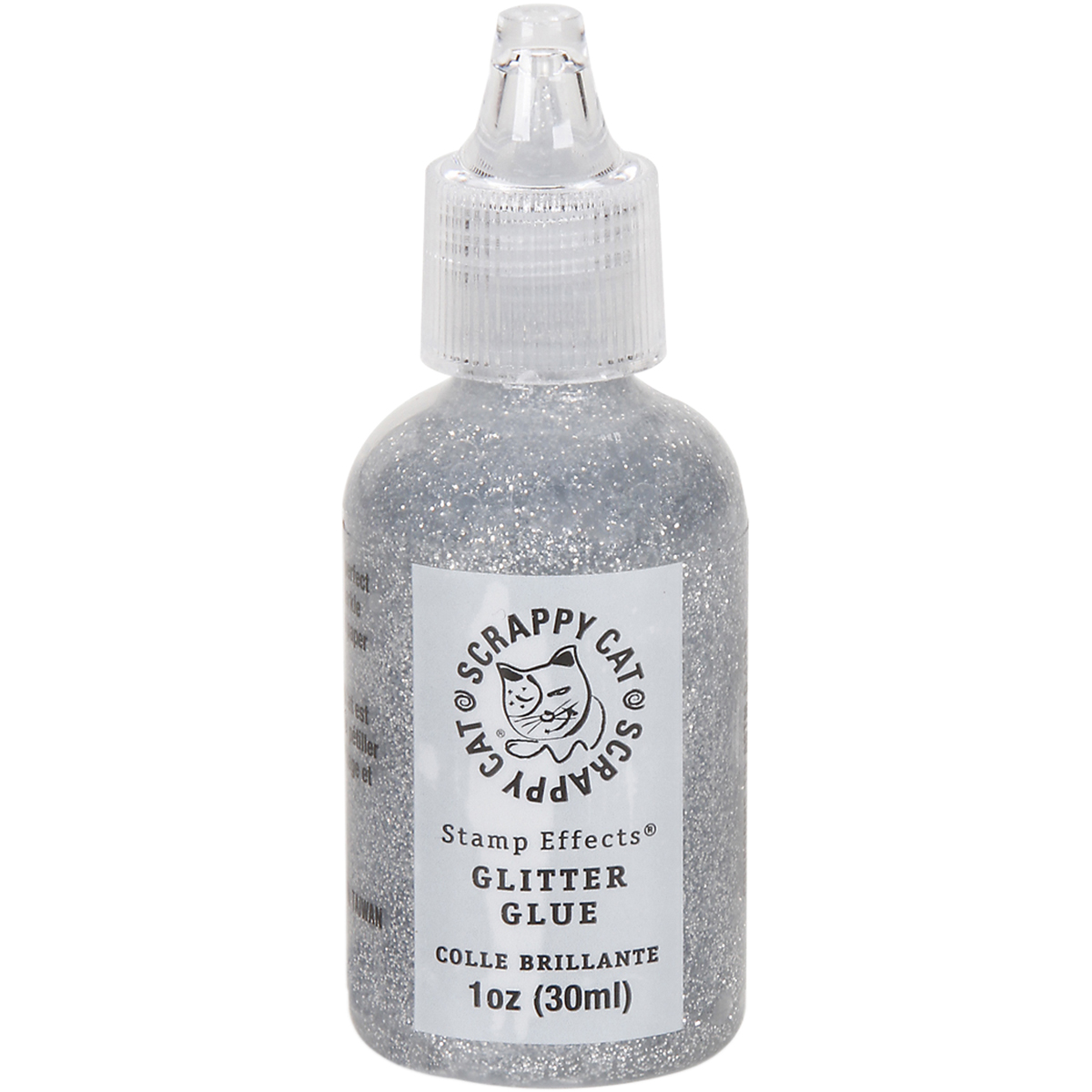 Scrappy Cat Glitter Glue 30mlSilver