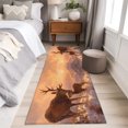 thumbnail image 6 of Natural Deer Kitchen Runner Rug 2x6 Washable Runners for Hallway Non Slip Farmhouse Mountain Herb Scenery Large Area Rug Indoor Floor Carpet for Bathroom Laundry Entryway Bedroom Living Room, 6 of 9