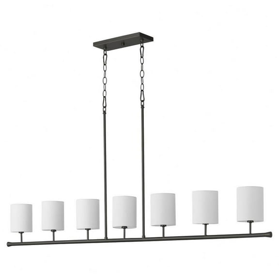 7 Light Linear Chandelier-8.75 inches Tall and 4.25 inches Wide-Matte Black Finish Bailey Street Home 183-Bel-5054813