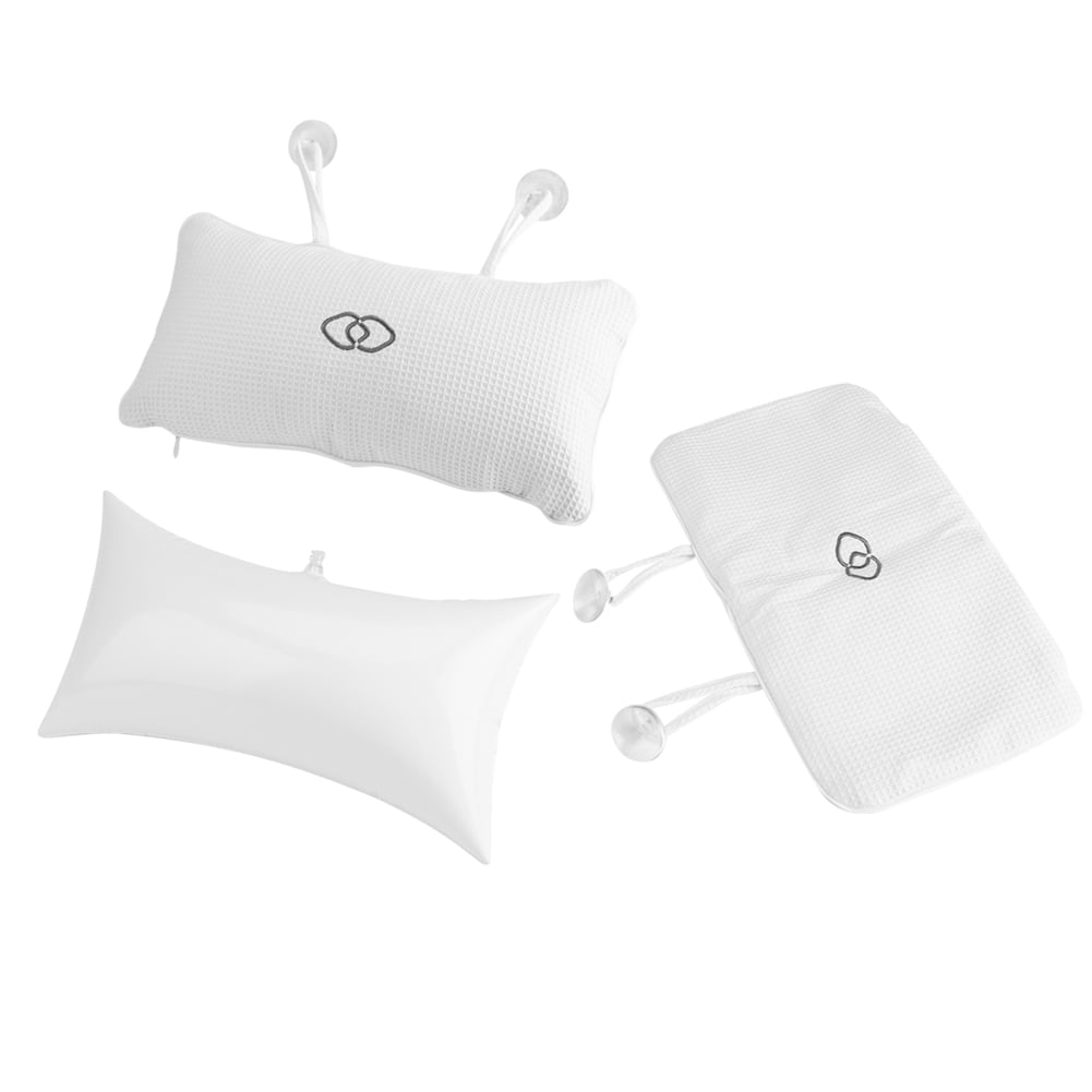 VIFERR Oreiller de Bain Spa Coussin de Bain Gonflable antiderapant pour Baignoire Spa avec ventouses Soutien de la tete et du Cou