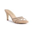 thumbnail image 1 of BLISSFUL STEP Women's Rhines Decor Stiletto High Heel Mule Sandals Nude 8, 1 of 8