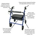thumbnail image 4 of McKesson Bariatric Folding Rollator, Walking Aid for Seniors, 400 lbs Weight Capacity, 1 Ct, 4 of 8