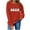 Red, variant on Xdegoge Christmas Shirts Women Long Sleeve Round Neck Top Cute Snowman Print Sweatshirt Family Xmas Holiday Graphic Tee Top Clothes for Christmas Ceremony