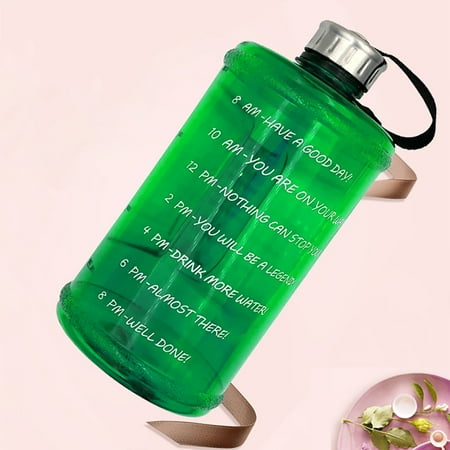 Gallon Water Bottle Fitness Workout with Time Marker Drink Large 73OZ Capacity