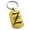 Gold, variant on Stainless Steel Letter Z Initial Old English Monogram Engraved Engraved Dog Tag Keychain Keyring