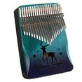 thumbnail image 1 of Thumb Piano Set Professional - Patterned Wooden Finger Piano Mbira Instrument, 1 of 6