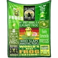 thumbnail image 2 of Frog Blanket - Frogs Gifts for Women, Men, Frog Throw Blanket 50" x 60", Frog Gifts for Christmas - Frog Lover Gifts, 2 of 6