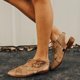 thumbnail image 1 of Sandalias romanas de tacón bajo con parte posterior tejida de cuero con cordones laterales huecos informales para mujer Wmkox8yii nm839, 1 of 9