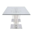 thumbnail image 4 of Chintaly Contemporary Rectangular Glass Dining Table, 4 of 5