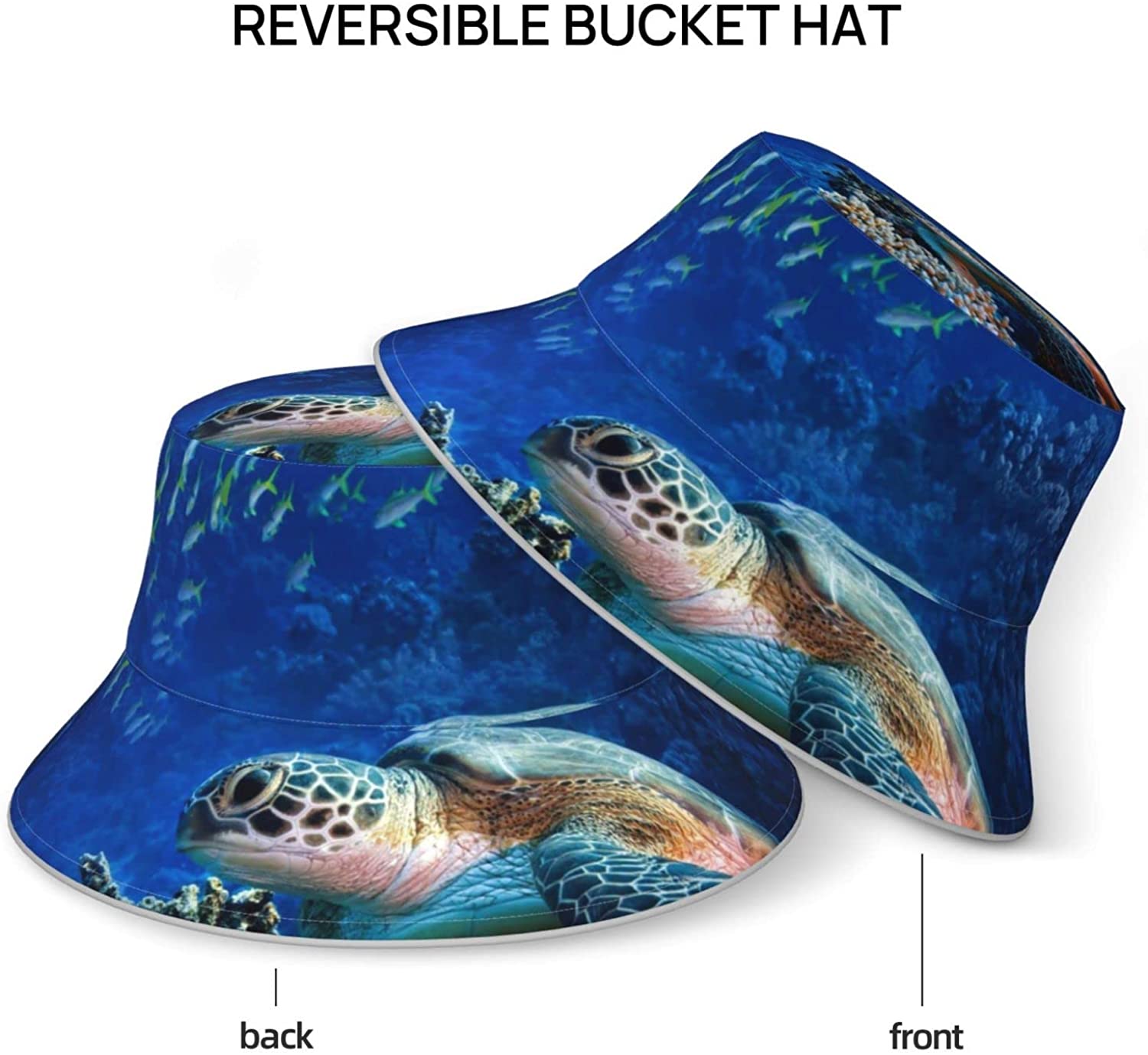 Fishes Reflective Bucket Hat Unisex 