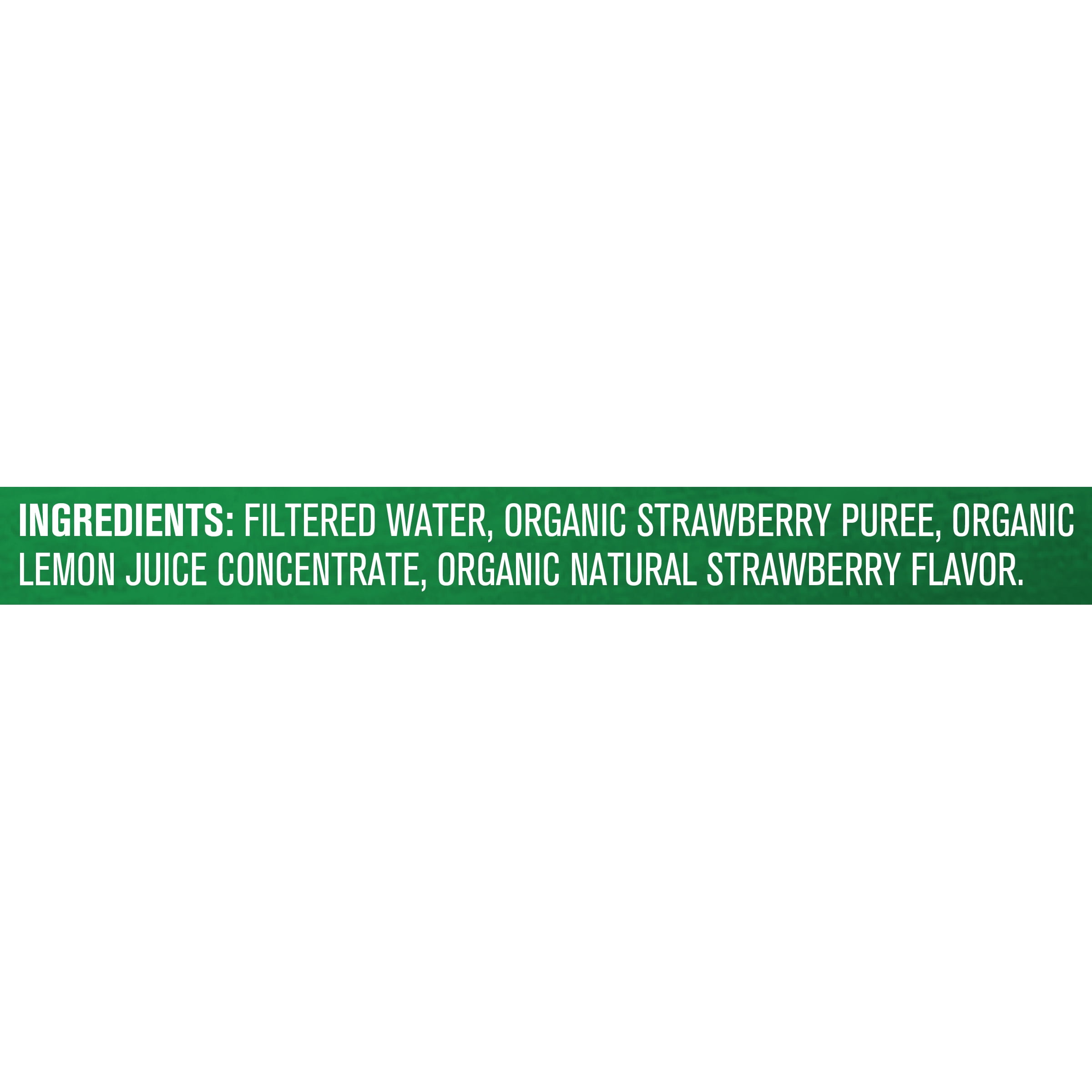 Gerber Graduates Organic Fruit Infused Water Hydration, Strawberry, 3.5 fl oz Pouch (16 Pack)