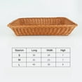 thumbnail image 6 of Travelwant Wicker Bread Basket, Rectangular Woven Basket with Handles Tabletop Food Fruit Vegetables Serving Baskets Trays, 6 of 6