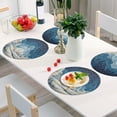 thumbnail image 3 of 15 Inch Round Grid Plate Mats Heat Non-Slip Resistant PVC Placemats for Kitchen Dining Table Decor Winter Fairyland Scene 1PCS, 3 of 5