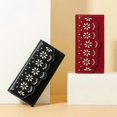 thumbnail image 4 of KAIYANG Cartera con cremallera y recortes florales para mujer Cartera plegable con ventana para foto y documento de identidad (larga, negra) Blanca, 4 of 5