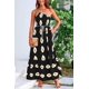 thumbnail image 4 of Vestido PRETTYGARDEN Maxi de un Hombro Negro con Estampado Floral Albaricoque Talle M, 4 of 8