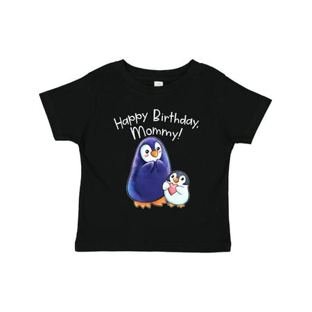 

Inktastic Happy Birthday Mommy!- Cute Penguins Gift Toddler Boy or Toddler Girl T-Shirt