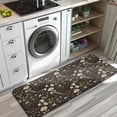 thumbnail image 3 of Brown Mushroom Daisy Dark Pattern Kitchen Rug Mat,Kitchen Runner Rugs Non Skid Washable,Decorative Kitchen Floor Mats for Kitchen,Sink,Laundry,17"x47.2", 3 of 7