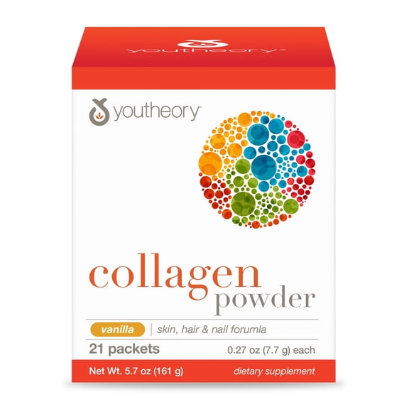 Youtheory Collagen Powder Bottle (Vanilla, 21 Servings (Pack of 1))