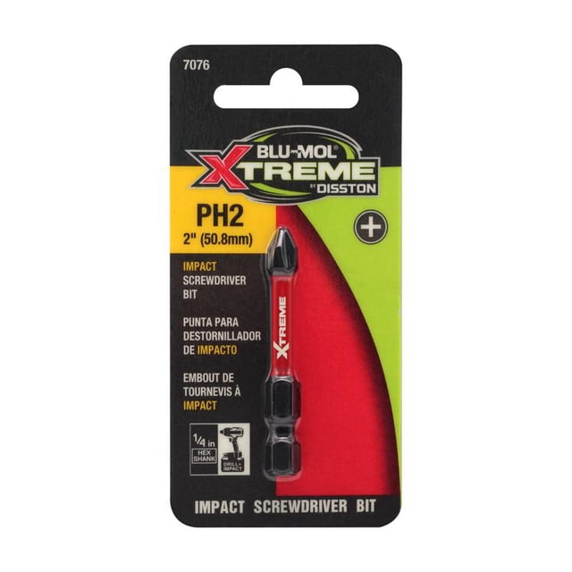 Punta de destornillador Blu-Mol Xtreme Phillips, 2 cm, S2, acero
