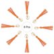 thumbnail image 3 of 8pcs Borlas de Cuero PU, 6" Borla de Llavero con Anillos para Hacer Joyería (Naranja), 3 of 6