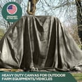 thumbnail image 3 of Heavy Duty Waterproof Canvas Tarp By Ccs Chicago Canvas & Supply - Extra Durable Multipurpose Camping Tarp Cover With Rustproof Grommets For Industrial & Commercial Use Brown 10 By 12 Feet, 3 of 4