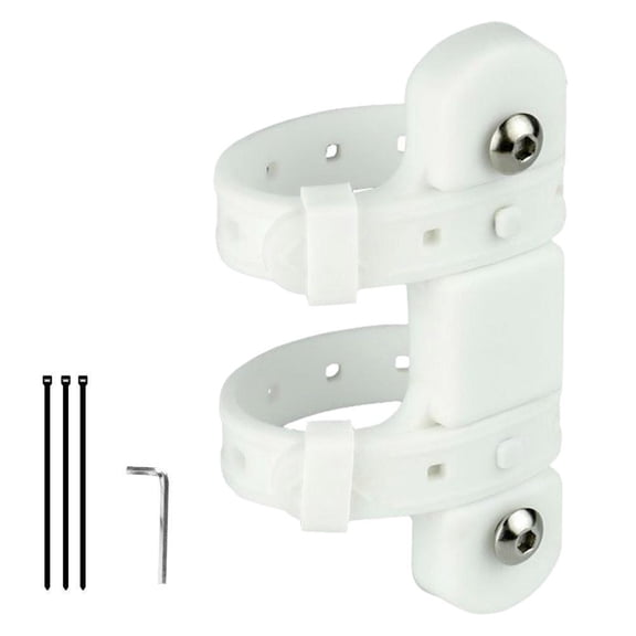 Universal Silicone Bike Water Bottle Mount Adjustable 22-55mm Bundle Diameter with Elastic Strap