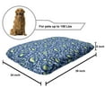 thumbnail image 2 of Paisley Pet Bed, Ocean Waves Like Design with Big and Small Raindrops Inspired Art, Chew Resistant Pad for Dogs and Cats Cushion with Removable Cover, 24" x 39", Blue and Green, by Ambesonne, 2 of 4