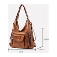 thumbnail image 5 of JUYGO Vintage Large Capacity Shoulder Bag High Quality Leather Crossbody Bag Multi-pockets Women's Handbag Shopping Messenger Bag Purs, 5 of 6