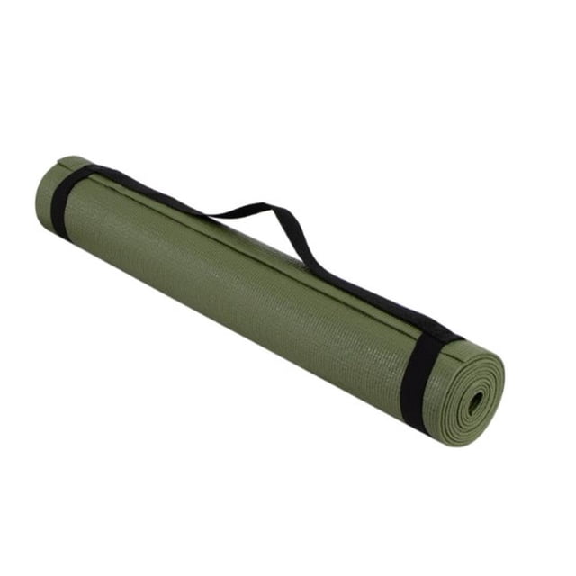 Tapete Yoga STINGRAY FITNESS con Correa 173x61cm Grosor 6mm verde