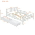 thumbnail image 5 of Cama de plataforma de madera de tamaño completo con barandillas en ambos lados y dos cajones de almacenamiento, 5 of 5
