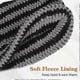 thumbnail image 2 of Women's Knit Beanie Hat Winter Cat Ears Hats Warm Elastic Cap Soft Slouchy Striped Knitted Hat(Black Gray), 2 of 5