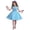 Blue, variant on Kids Girls Sleeveless A-Line Dress 3D Flower Appliqué Party Outfit with Headband Christmas Valentine’s Day Red Kids Birthday Dress 9M-5Y,Size 4-5T