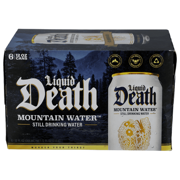 (Pack Of 4) Liquid Death Water Still Mountain 6 Pack 72 Fo