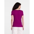 thumbnail image 4 of Scenario Women's Rib Tee with Short Sleeves, Sizes XS-XXXL, 4 of 6
