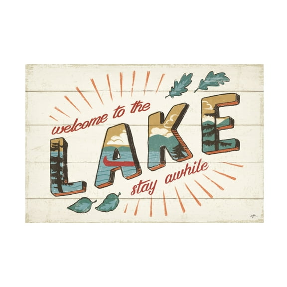 Janelle Penner 'Vintage Lake I' Canvas Art