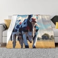 thumbnail image 1 of Fotbe Colorful Cow Pasture Manta de Franela con Estampado, Manta Ultrasuave para Cama, Sofá, Auto, Hipoalergénica y Antibolitas-60"x50", 1 of 6