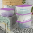 thumbnail image 2 of Sterilite 55L Storage Box - Purple, 2 of 4