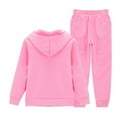 thumbnail image 4 of Mercatoo Boys Girls' Sweatsuit Set 2 Piece Fleece Zip Up Hoodie+Jogger Sweatpants Cozy Activewear Clothing Set for Kids Fall Winter, 4 of 9