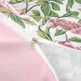 thumbnail image 4 of Erosebridal Chic Pink Flower Duvet Cover Set for Girls, Green Leaves Bedding Full, Pink Reversible, 3pcs 1 Duvet Cover and 2 Pillowcases, No Comforter, 4 of 6