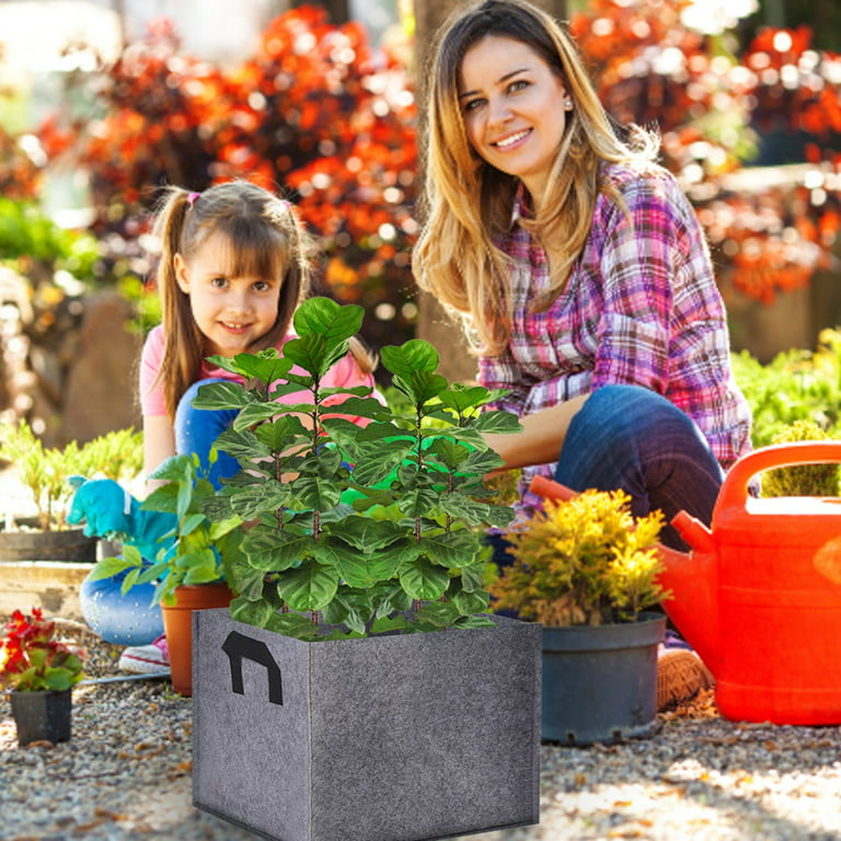 Square Grow Bags,Durable Plant Bags Thickened Nonwoven Planter