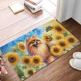 thumbnail image 2 of Pomeranian Hello Summer Sunshine Sunflowers Spring Retro Vintage Doormat Pom Dog Lover Gifts Indoor Outdoor Welcome Mat - 00008, 2 of 5