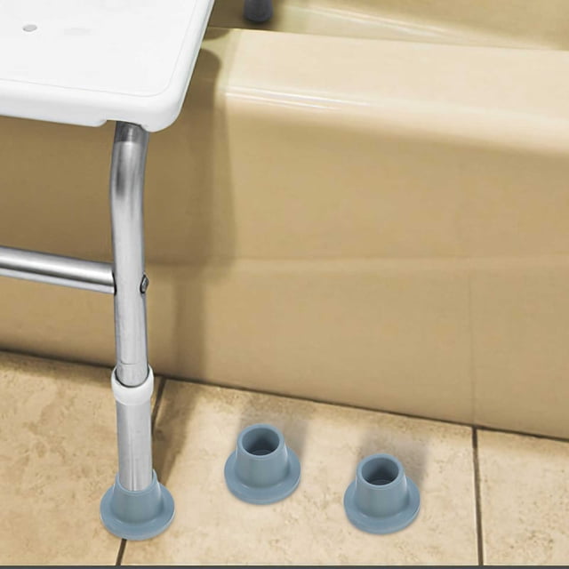 Luxshiny 4pcs Rubber Feet For Bath Stool Grey Non-Slip Replacement Part For Home Use