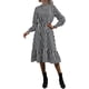 thumbnail image 1 of Vestido A Rayas Para Mujer, Vestido Túnica Para Mujer, Manga Larga, Rayas Verticales, Estilo Retro Para Negocios ANGGREK Negro S, 1 of 5