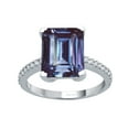 thumbnail image 1 of Sterling Silver with Color Changing Alexandrite and Natural White Topaz Solitaire Ring, 1 of 3
